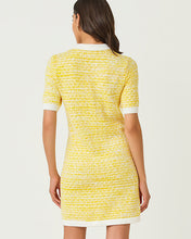 Load image into Gallery viewer, Theodorah Polo Sweater Dress - Estelle Yellow Metallic Marl
