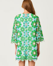 Load image into Gallery viewer, Jouri 3/4 Sleeve Lace Dress - Putting Green Sunshine Tile Lace
