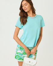 Load image into Gallery viewer, Clairmont Pearl Knit Top - Day Dream Blue
