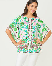 Load image into Gallery viewer, Brittina Caftan Tunic - Resort White Royal Zoo Engineered Tunic
