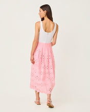 Load image into Gallery viewer, Lissette Eyelet Midi Dress - Conch Shell Pink Spring Showers Eyelet

