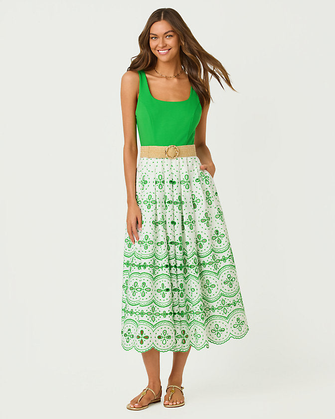 slim fit dress slacks The Lilly Green & Blue Lilly Pulitzer Maxi Dress
