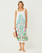Load image into Gallery viewer, Colwin Midi Cover-Up - Resort White Royal Zoo Engineered Coverup
