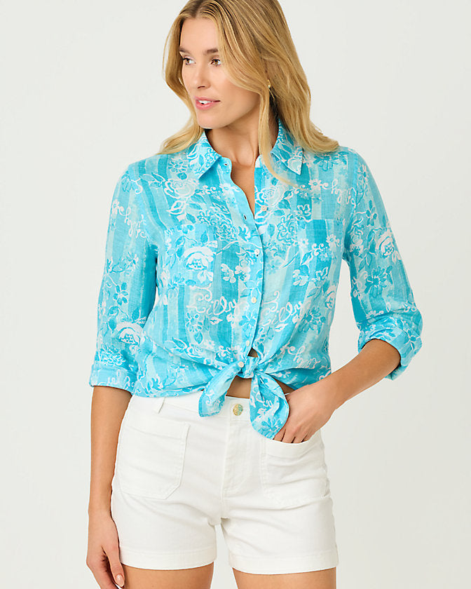 Jupe-short Lilly Pulitzer Femme Taille 8 - Rose Néon, Dentelle Stretch, Beachy