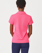 Load image into Gallery viewer, UPF 50+ Luxletic Frida Scallop Polo - Cherry Blossom Pink

