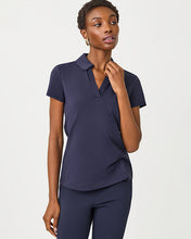 Load image into Gallery viewer, UPF 50+ Luxletic Frida Scallop Polo - True Navy
