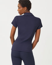 Load image into Gallery viewer, UPF 50+ Luxletic Frida Scallop Polo - True Navy
