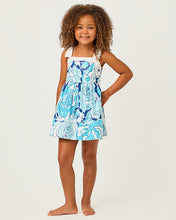 Load image into Gallery viewer, Girls Mini Cheri Dress - Capri Blue Rosanna
