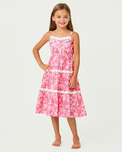 Load image into Gallery viewer, Girls Mini Zanna Midi Dress - Confetti Pink Liza
