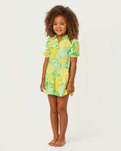 Load image into Gallery viewer, Girls Mini Bingley Dress - Crocodile Green Mumbo Jumbo
