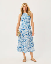Load image into Gallery viewer, Finnley Smocked Midi Dress - Nassau Blue Thar She Blows
