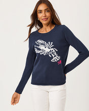 Load image into Gallery viewer, Kellyn Sweater - Low Tide Navy Nautical Lobster Jacquard
