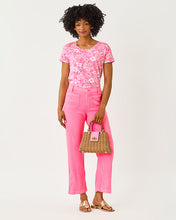Load image into Gallery viewer, 27" Amiko High Rise Linen Pant - Cherry Blossom Pink
