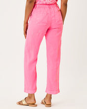 Load image into Gallery viewer, 27" Amiko High Rise Linen Pant - Cherry Blossom Pink
