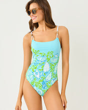 Load image into Gallery viewer, Napili Rope One-Piece Swimsuit - Day Dream Blue Throw Me A Line Engineered One Piece
