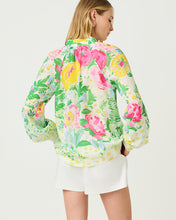 Load image into Gallery viewer, Renisha Long Sleeve Top - Multi Poppy Party Engineered Woven Top

