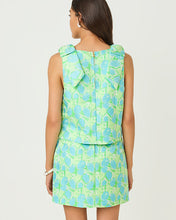 Load image into Gallery viewer, Annaleese Sleeveless Top - Capri Blue Tulip Tango Jacquard
