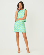 Load image into Gallery viewer, Kels Mini Skirt - Capri Blue Tulip Tango Jacquard

