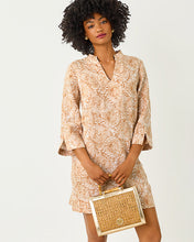 Load image into Gallery viewer, Annadetta Linen Tunic Dress - Iced Latte Lil Jims Stuff
