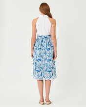 Load image into Gallery viewer, Mauritzia Halter Midi Shirtdress - Nassau Blue Thar She Blows
