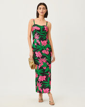 Load image into Gallery viewer, Alima Jacquard Maxi Dress - Noir Jungle Bouquet Jacquard
