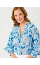 Load image into Gallery viewer, Andria Top - Nassau Blue Thar She Blows
