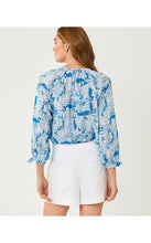 Load image into Gallery viewer, Andria Top - Nassau Blue Thar She Blows

