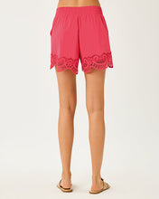 Load image into Gallery viewer, 5" Kilah High Rise Eyelet Short - Paradise Punch Medallion Petals Scallop Edge Cambric
