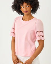 Load image into Gallery viewer, Sebene Eyelet Knit Top - Pink Muse
