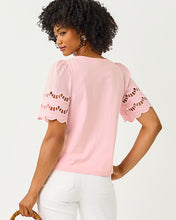 Load image into Gallery viewer, Sebene Eyelet Knit Top - Pink Muse
