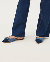 Load image into Gallery viewer, Brit Denim Bow Slingback Shoe - Light Wash
