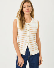 Load image into Gallery viewer, Shayna Sweater Vest - Coconut Palm Tree Stripe
