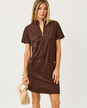 Load image into Gallery viewer, Short Sleeve Knit Microsuede Rosee Dress - Coco Beach
