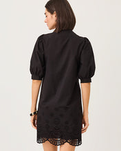 Load image into Gallery viewer, Mialeigh Dress - Noir Scalloped Eyelet Border Poplin
