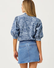 Load image into Gallery viewer, Mialeigh Top - Indigo All Day Chambray Paisley Parade Pigment
