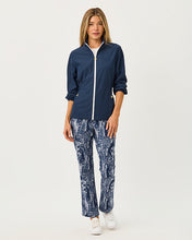 Load image into Gallery viewer, UPF 50+ Luxletic 28" Corso Kick Flare Pant - Low Tide Navy Lil Palm Prowl Golf
