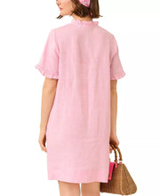 Load image into Gallery viewer, Scarlette Linen Dress - Conch Shell Pink X Resort White
