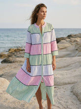 Load image into Gallery viewer, Multicolored Striped Long Dress - Vilagallo
