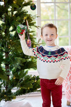 Load image into Gallery viewer, Ivory Kids Ski Fair Isle Sweater
