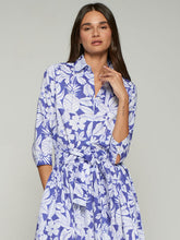 Load image into Gallery viewer, Blue Tropical Print Shirt  - Vilagallo
