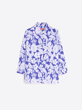 Load image into Gallery viewer, Blue Tropical Print Shirt  - Vilagallo
