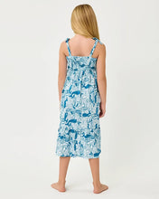 Load image into Gallery viewer, Mini Kailua Maxi Dress - Nassau Blue Thar She Blows
