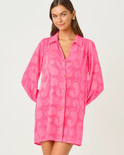 Load image into Gallery viewer, Sadira Clip Coverup - Cherry Blossom Pink Tangerine Dream Poly Clip Jacquard
