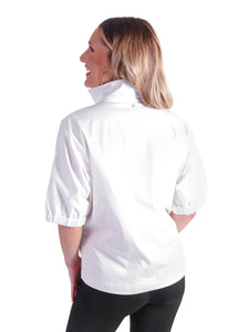 Poppy Top - White Cotton Poplin