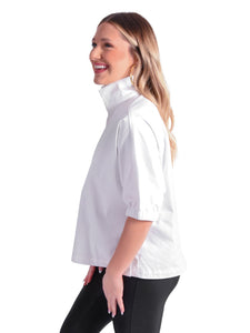 Poppy Top - White Cotton Poplin