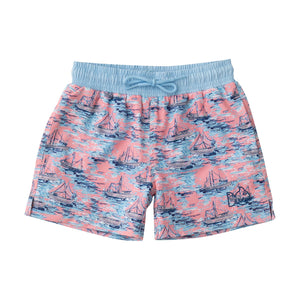 Boogie Board Swim Trunk - Shrimp Boat Print