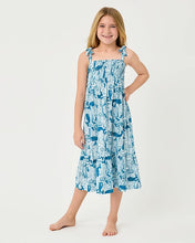 Load image into Gallery viewer, Mini Kailua Maxi Dress - Nassau Blue Thar She Blows
