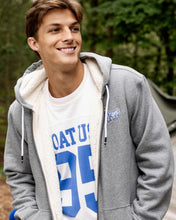 Load image into Gallery viewer, Mens&#39; Sherpa-Lined Full-Zip Hooded Sweatshirt - Gray
