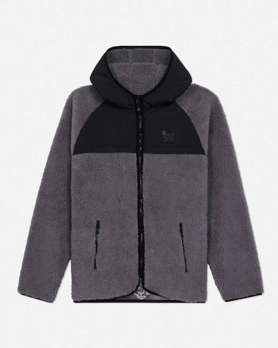 Kids' & Mens' Zip-Up Hooded Sherpa - Gray