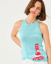 Load image into Gallery viewer, Emra Sweater Tank - Day Dream Blue Lighthouse
